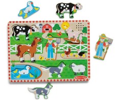 Dėlionė Melissa &amp; Doug Puzzle dźwiękowe Grające su uchwytami MelissaDoug układanka dźwiękowa 3+