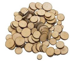 MEDINIAI diskai 100vnt rankdarbių dekoracijų skaičiavimas MONTESSORI GOKI 1-2cm