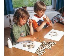 MEDINIAI diskai 100vnt rankdarbių dekoracijų skaičiavimas MONTESSORI GOKI 1-2cm
