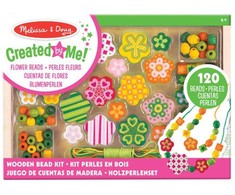 Melissa &amp; Doug Medinių karoliukų vėrimo rinkinys Gėlytės 120 d. Melissa &amp; Doug, 14178