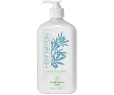 Australian Gold Hemp Nation Aloe &amp; Ocean Vanduo Tan Extender kasdienis kūno kremas, 535ml