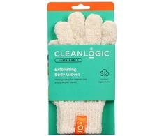 Cleanlogic Sustainable Exfoliating Body Gloves kūno pirštinės-kempinė
