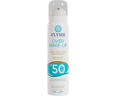 O'LYSEE labai aukšto faktoriaus apsauginė dulksna veidui, OVER MAKE-UP, SPF50+ 75ml