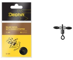 DELPHIN Inline suktukai su guminiais stabdikliais, S / 0 dydis