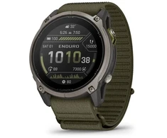 Išmanusis laikrodis Garmin Enduro 4 Bare Ti w/Olive ComfortFit Fabric Band