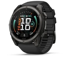 Išmanusis laikrodis Garmin fēnix® 9 – 51mm, Tamsiai pilkas, DLC titanas, su juodu silikoniniu dirželiu | 010-04763-11