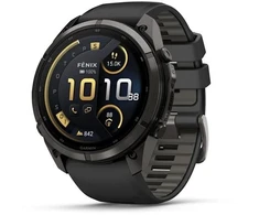 „Garmin fenix 9 Pro“ išmanusis laikrodis, „inReach“, 51 mm, anglies pilkos spalvos DLC titano korpusas su juodu ir akmenukų pilkos spalvos silikoniniu dirželiu