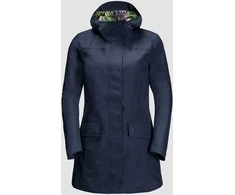 JackWolfskin Lietpaltis moterims JACK WOLFSKIN CAPE YORK COAT | tamsiai mėlynas