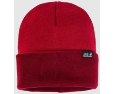 JackWolfskin Megzta kepurė JACK WOLFSKIN RIB | raudona