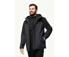 JackWolfskin Vyriška striukė Jack Wolfskin GLAABACH 3in1 | juoda