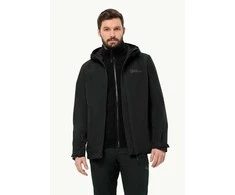 JackWolfskin Vyriška striukė Jack Wolfskin TAUBENBERG 3in1 | juoda