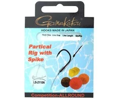 Kabliukai su pavadėliu Gamakatsu BKD-PARTICAL RIG/SPIKE H10 0,18mm 40 cm
