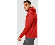 JackWolfskin Džemperis vyrams JACK WOLFSKIN HORIZON HOODED raudonas