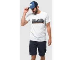 JackWolfskin Marškinėliai vyrams JACK WOLFSKIN SLOGAN T | balti