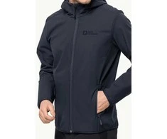 JackWolfskin Vyriška striukė Jack Wolfskin BORNBERG (softshell) | night mėlynas