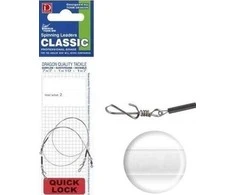Pavadėliai Dragon Quick Lock Invisible Fluorocarbon A.F.W. Classic 10kg