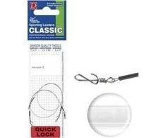 Pavadėlis Dragon Quick Lock Classic su fluorokarbonu, 8kg/20 cm