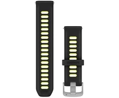 „Garmin“ greito atlaisvinimo apyrankės (20 mm), juodos/amperinės, geltonos spalvos silikoninės