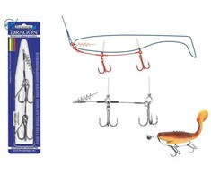 Sistemėlė Dragon sutvirtinti guminį masalą Surflon, 1/0, 9 cm, 20 kg