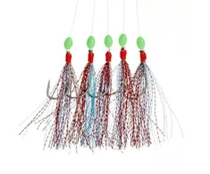 Sistemėlė Fladen Glitter Feather Rig Raudona Turquoise 17-596