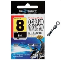 Suktukai Sunset Q-Shaped W / Swing Snap St-S-2018, 6 vnt.