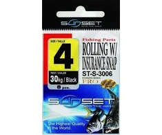 Suktukas su segtuku Sunset Rolling Swivel w/ Insurance Snap ST-S-3006