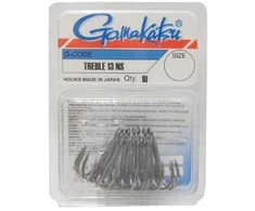 Trišakiai kabliukai Gamakatsu Treble 13NS, juodi