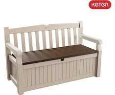 Keter EDEN GARDEN BENCH suoliukas 265L - Grafito/pilka