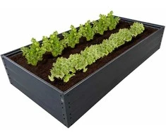 Klasika Garden NAUJIENA! GPPS pakelta lysvė KLASIKA Woodlook - Antracito (pilka) - 150 x 50 x 20 cm
