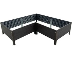 Klasika Garden GPPS modulinė pakelta lysvė KLASIKA Woodlook (L-formos) - Antracito (pilka)