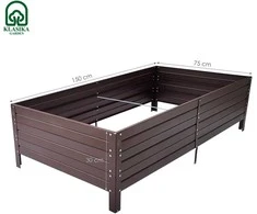 NAUJIENA! Pakelta lysvė KLASIKA GARDEN, dažyta pagal RAL8017 - RAL 8017 - 190 x 50 x 20 cm