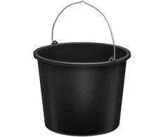 Plastikinis kibiras, juodas - 12 L