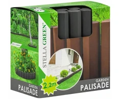 Stella Green Stella Žalias Plastikinė sodo tvorelė PA22 BOX, 2,2 m, Stella Žalias - Pilka