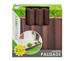 Stella Green Stella Žalias Plastikinė sodo tvorelė PA22 BOX, 2,2 m, Stella Žalias - Pilka