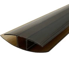 Sujungimo profilis (H) 8-10 mm, plastikinis, bronzinis - 2 m