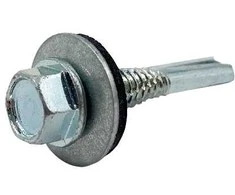 Tvirtinimo varžtai į metalą, 5,5 x 32 mm su gumine tarpine