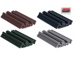 Tvoros juostos klipsai BAUSWERN PREMIUM 190 mm (10vnt) - RAL 6005 (Žalia)