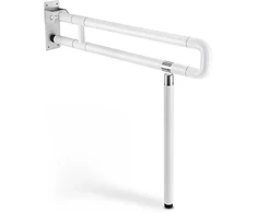 Atlenkiamas ranktūris su kojele 60 cm, baltas