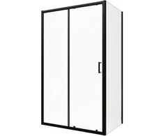Dušo kabina CITY Asti juodas DW 120x80