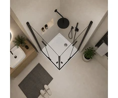 Dušo kabina SANREMO Juodas DD 90x90