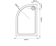 Dušo kabinos padas AQUALUX Offset Quadrant LH, 120x90x3,5