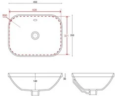 Praustuvas ALTHEA Movado A 45, antracitas