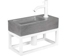Praustuvo komplektas DIFFERENZ Juti Concrete 38,5 cm