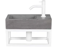 Praustuvo komplektas DIFFERENZ Juti Concrete 38,5 cm