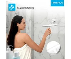 Silikoninis dušo valytuvas MINISMUS M 33 cm, baltas