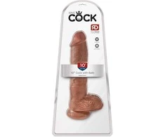 Pipedream „King Cock“ 10 colių dydžio kamuoliukai, įdegę