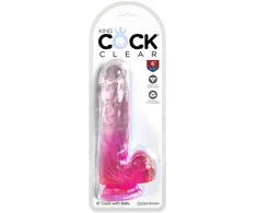 Dreamtoys King Cock Clear KingCockClear 6 w rutuliukai rožiniai