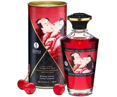 Cherry Shunga - Afrodiziako šildomasis aliejus „Liepsnojančios vyšnios“ 100 ml