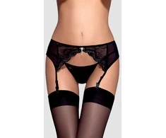 Obsessive - Charms Garter Belt &amp; Thong Juodas S/M