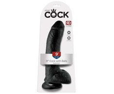 King Cock Dark KC 9" varpa su kiaušiniais, tamsi